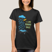 T-shirt J'Aime Les Jours De Pluie Météo Pluie Nuage De Par (Devant)