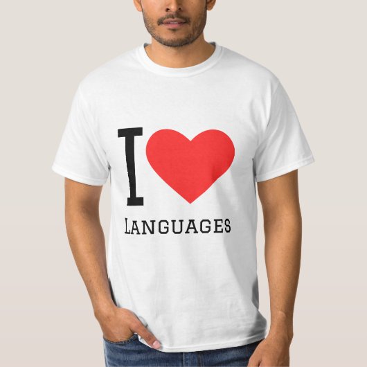 T-shirt J'aime les langues (Devant)