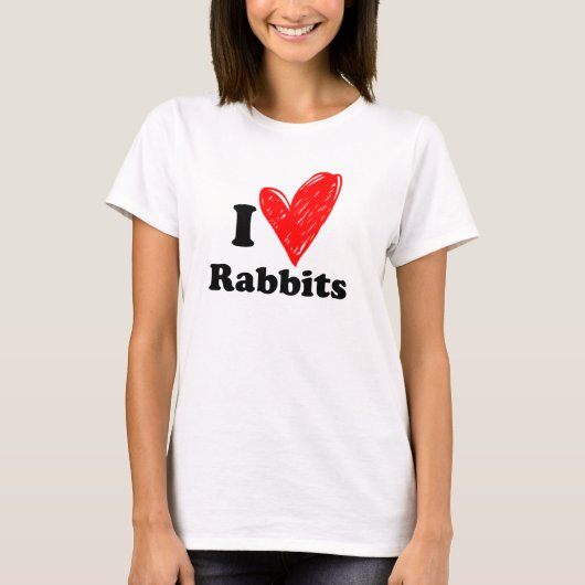 T-shirt J'aime les lapins (Devant)