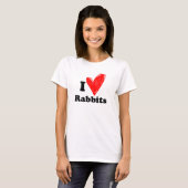 T-shirt J'aime les lapins (Devant entier)