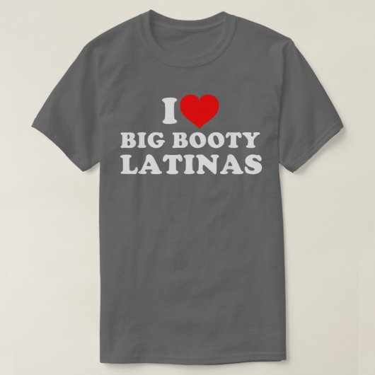 T-shirt J'aime les latinas 1 gros seins (Design devant)
