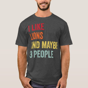 T-shirt J'Aime Les Lions Peut-Être 3 Personnes