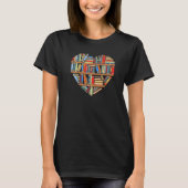 T-shirt J'Aime Les Livres Coeur Des Livres (Devant)