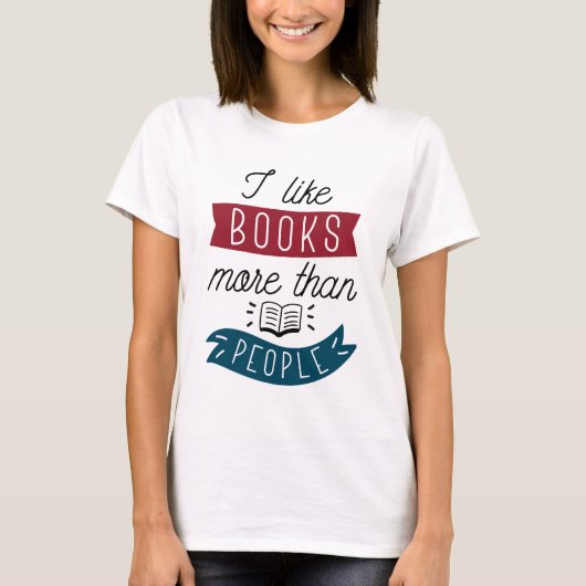 T-shirt J'Aime Les Livres Plus Que Les Gens (Devant)