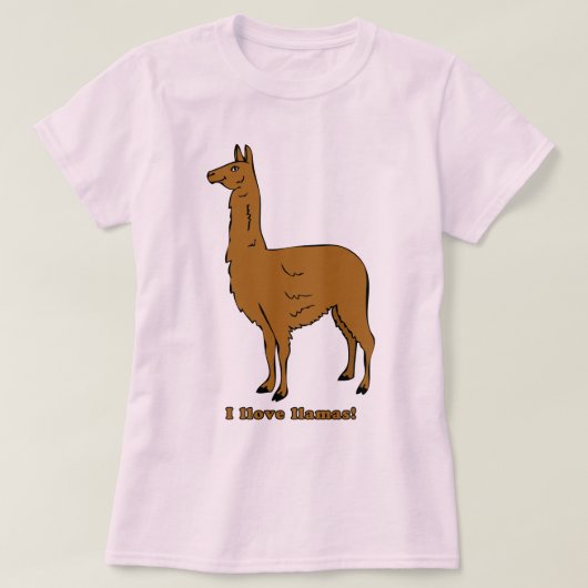 T-shirt J'Aime Les Llamas ! (Design devant)