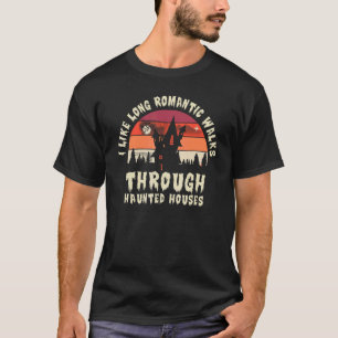 T-shirt J'Aime Les Longues Marches Romantiques À Travers D