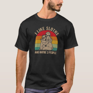 T-shirt J'Aime Les Machines À Sous Et Peut-Être 3 Gens Ret