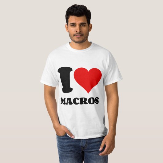 T-SHIRT J'AIME LES MACROS (Devant entier)