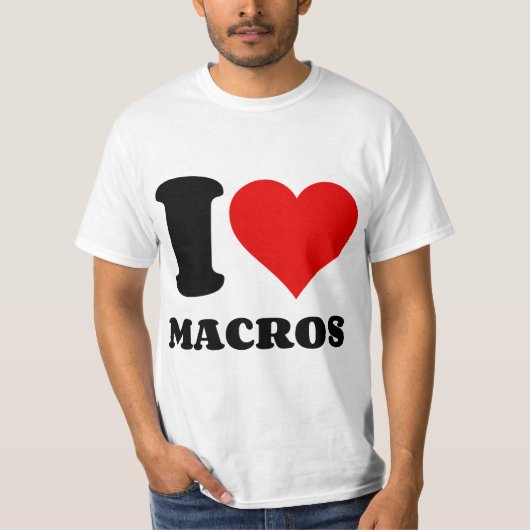 T-SHIRT J'AIME LES MACROS (Devant)