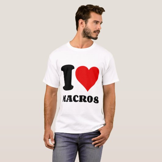 T-SHIRT J'AIME LES MACROS (Devant entier)
