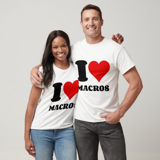 T-SHIRT J'AIME LES MACROS (Unisexe)