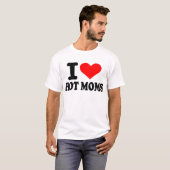T-shirt J'aime les mamans chaudes (Devant entier)