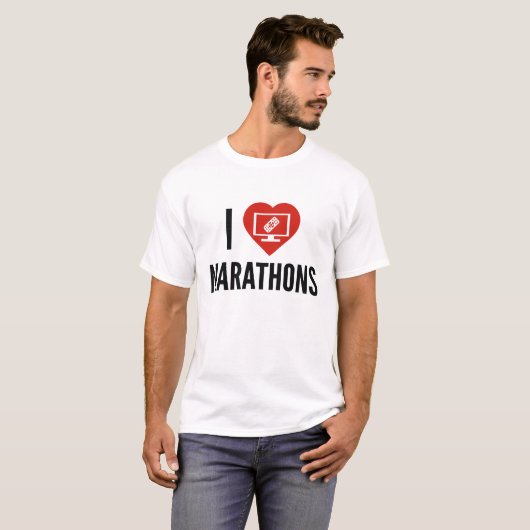 T-shirt J'aime les marathons (Devant entier)