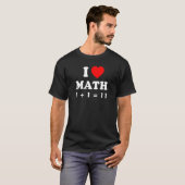 T-shirt J'aime les maths 1 + chemise 1 = 11 (Devant entier)