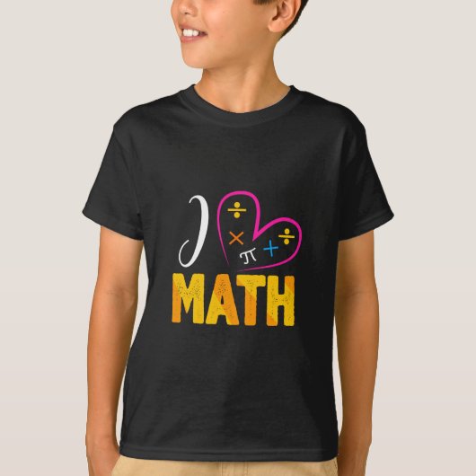 T-shirt J'Aime Les Maths À L'École (Devant)