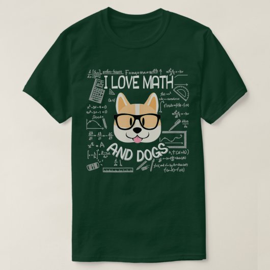 T-shirt J'Aime Les Maths Et Chiens Maths Étudiant Mathémat (Design devant)
