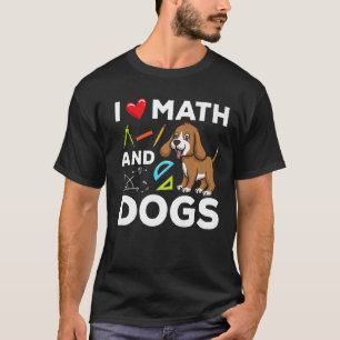 T-shirt J'Aime Les Maths Et Chiens Science Microbiologie C