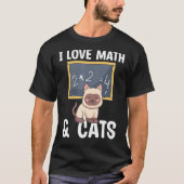 T-shirt J'Aime Les Maths Et Les Chats (Devant)