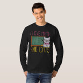 T-shirt J'Aime Les Maths Et Les Chats Chat Kitten Math (Devant entier)