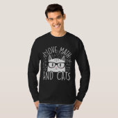 T-shirt J'Aime Les Maths Et Les Chats Cute Kitty Chat (Devant entier)