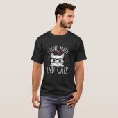T-shirt J'aime les maths et les chats Mignonne nerd Enseig (Devant entier)