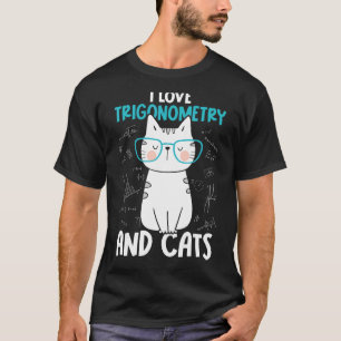 T-shirt J'aime les maths et les chats Trigonométrie 1