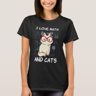 T-shirt J'aime les maths & les chats Professeurs de maths