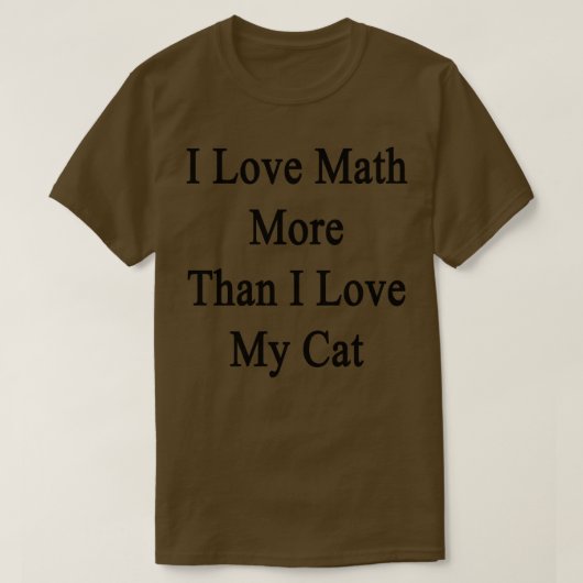 T-shirt J'Aime Les Maths Plus Que J'Aime Mon Chat (Design devant)