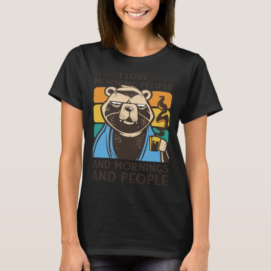 T-shirt J'aime les matins Bear Coffee (Devant)