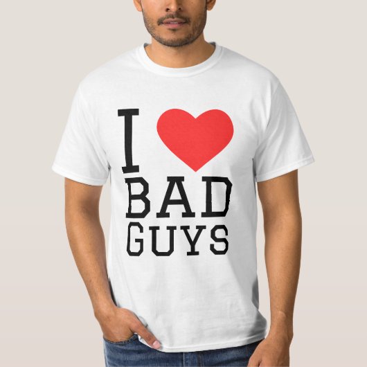 T-shirt J'aime les méchants (Devant)