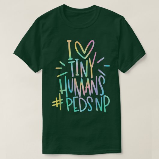 T-shirt J'aime les minuscules humains PEDSNP pédiatrie inf (Design devant)
