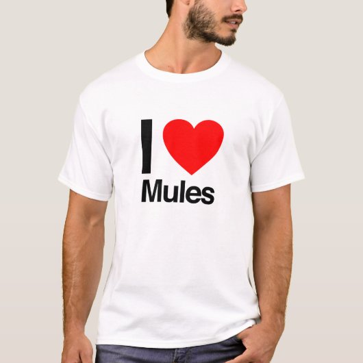 T-shirt j'aime les mules (Devant)