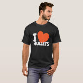 T-shirt J'aime les mullets (Devant entier)