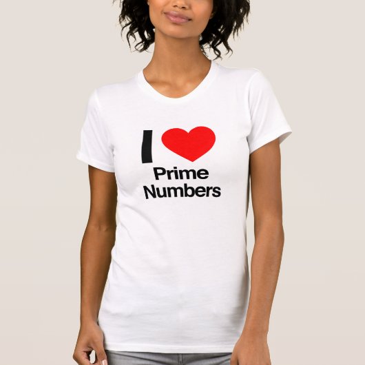 T-shirt j'aime les nombres premiers (Devant)