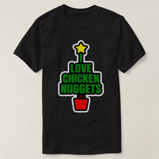T-shirt J'Aime Les Nuggets De Poulet (Design devant)