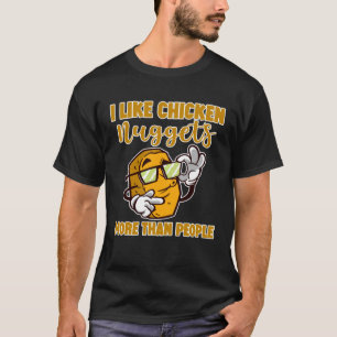 T-shirt J'aime les nuggets de poulet plus que les gens