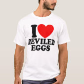 T-shirt J'Aime Les Oeufs Dévilés Drôle Thanksgiving Oeuf D (Devant)