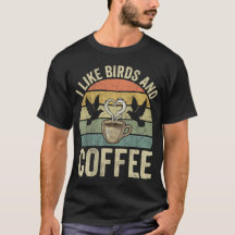 J'aime les oiseaux et le café Rétro Vintage Couche