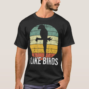 T-shirt J'aime les oiseaux Vintage