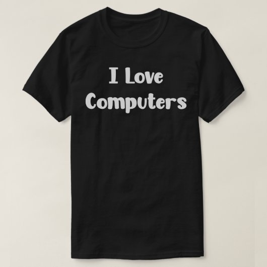 T-shirt J'aime les ordinateurs (Design devant)