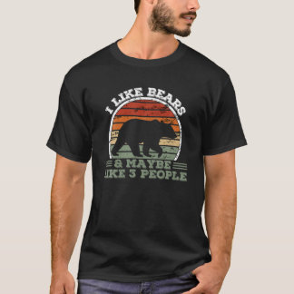 T-shirt J'Aime Les Ours Et Peut-Être 3 Personnes - Ours