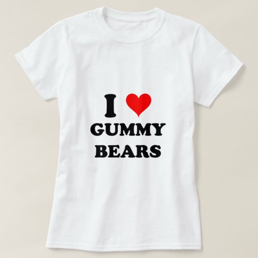 T-shirt J'aime les ours gommeux (Design devant)