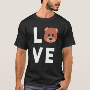 T-shirt J'aime les ours mignonne bébé ours visage enfants 