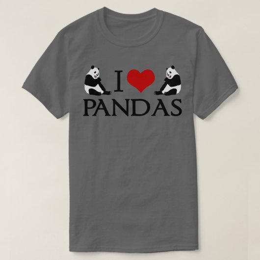 T-shirt J'Aime Les Panda Bears (Design devant)