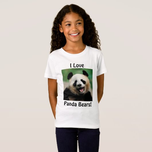 T-Shirt J'Aime Les Panda Bears (Devant entier)