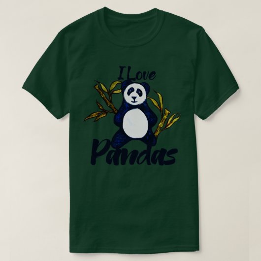T-shirt J'aime les pandas (Design devant)