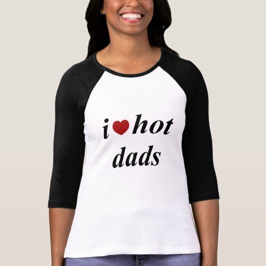 T-shirt j'aime les papas chauds (Devant)