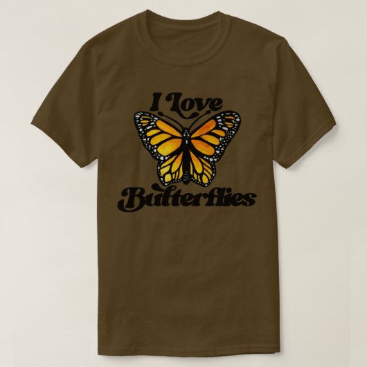 T-shirt J'aime les papillons (Design devant)