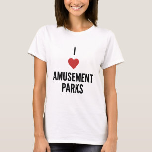 T-shirt J'aime les Parcs d'Attractions Thème du Tee Graphi