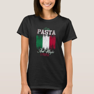 T-shirt J'aime les pâtes Italie Culture italienne Drapeau
